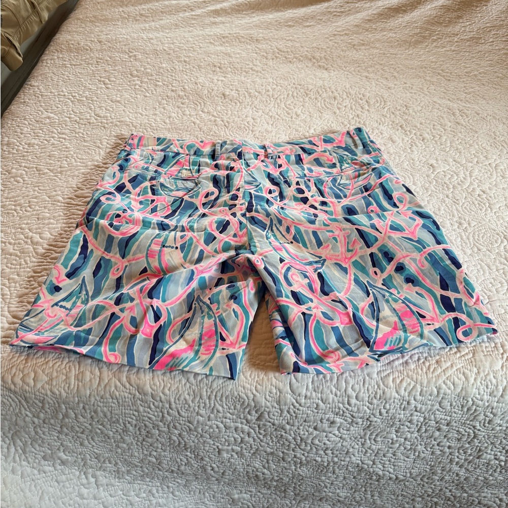 Lilly Pulitzer Pink and Blue Abstract Men's Shorts